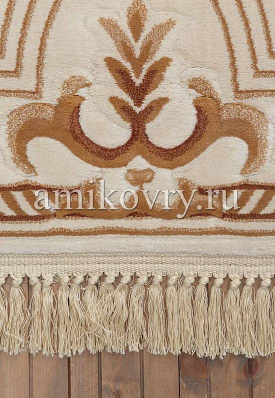 Бельгийский рельефный ковер из вискозы 02C058-Ivory