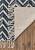 Безворсовый ковер из хлопка JHC-17-08 natural-blue