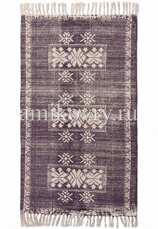 Безворсовый ковер ручной работы из Индии JHC-17-04 natural-purple