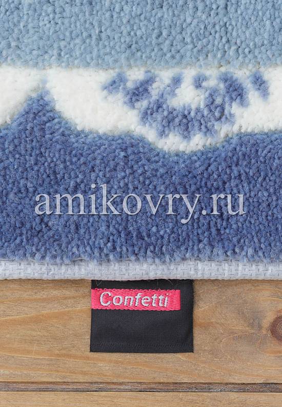 Голубой коврик для ванной Ceramic 01 Blue