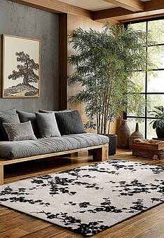 безворсовый ковер в интерьере Petals LP5231-L447