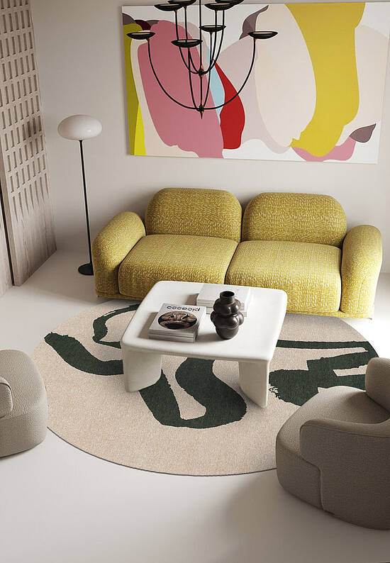 Современный безворсовый ковер LS6083-L407