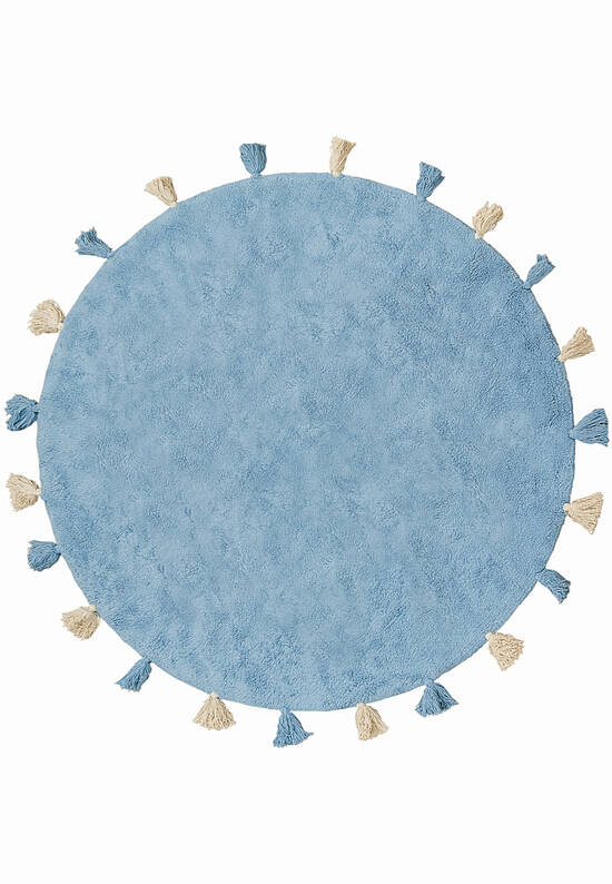 Современный хлопковый ковер Colorful Blue