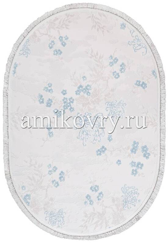 Ковер Mirada MR0180-Ivory-B.Blue/Kemik-B.Mavi овал