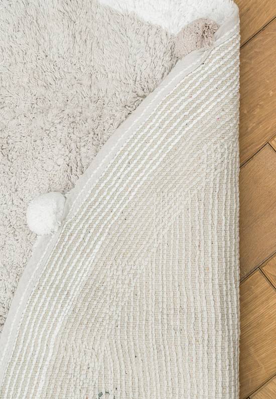 Детский стираемый ковер Pom-poms Light Grey