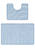 Голубой комплект ковриков для ванной и туалета Symphony 2522 Baby Blue PS