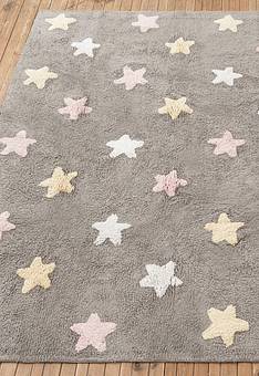 Ковер ручной работы Lorena Canals Cotton Stars Tricolor Grey-Pink