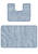 Голубой комплект ковриков для ванной и туалета Symphony 2522 Baby Blue PS