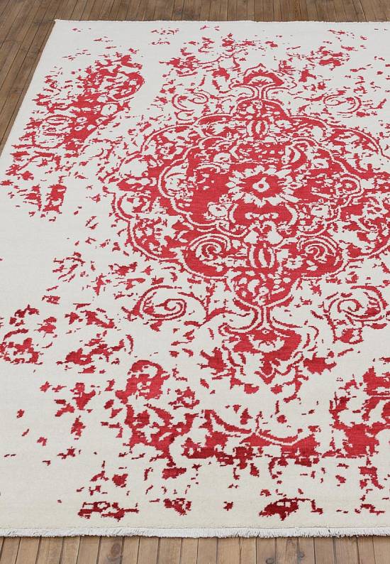 Винтажный турецкий ковер 467-Optical Red