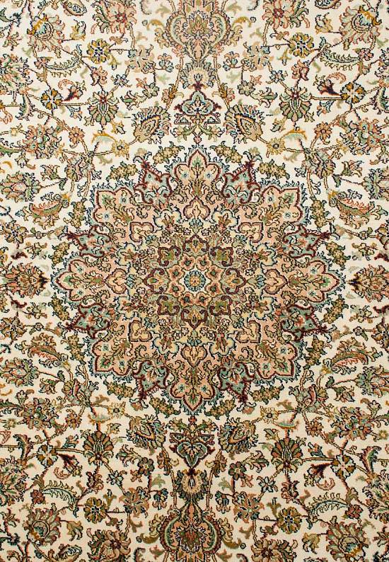 Шелковый ковер ручной работы из Индии 237103-Nain beige