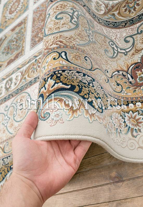 Иранский высокоплотный ковер 139-Cream