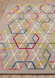 ковер в перспективе Ligne Pure Hexagon 233.001-990
