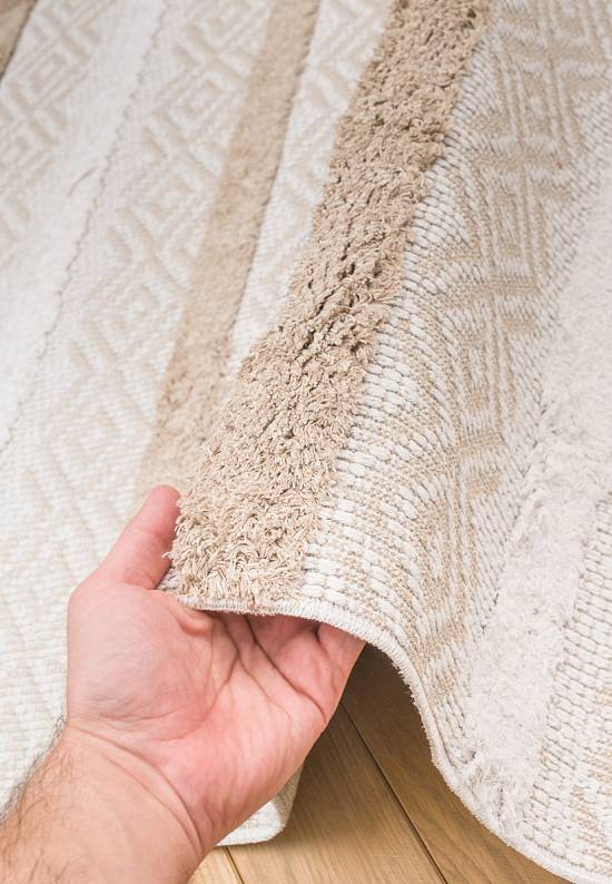 Турецкий хлопковый ковер DBL 02 Cream Beige