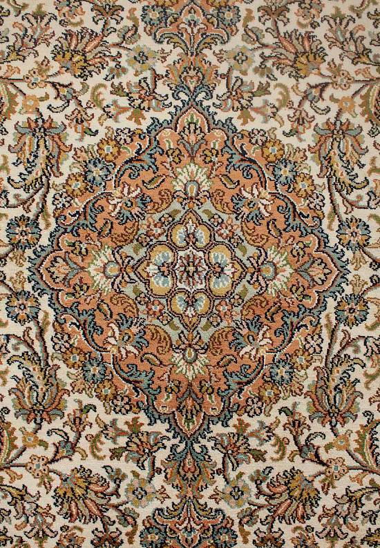 Шелковый ковер ручной работы из Индии 244030-Faraghan beige/rust
