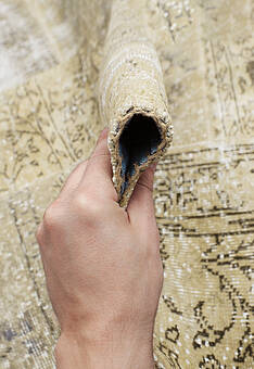 фактура безворсового ковра Antik Patchwork 121-Lime Yellow