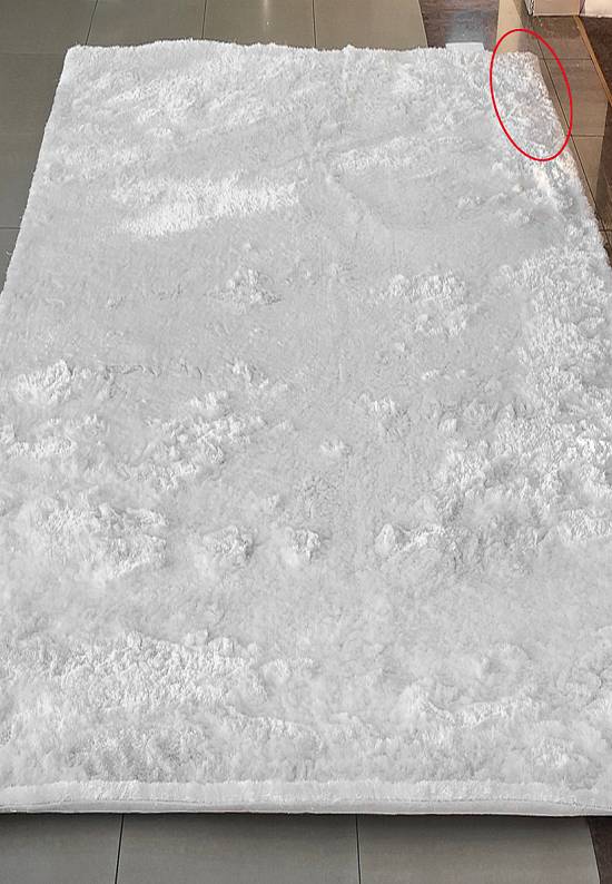 Яркий ковер с длинным ворсом C04-white discount4