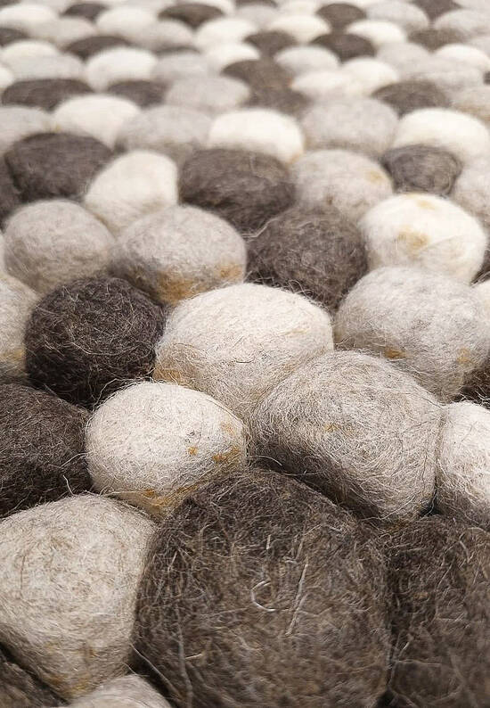 Ковер ручной работы с рельефом Pebble Rug/Backing-Natural discount1