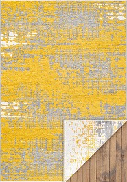 дизайн двустороннего безворсового ковра Noa Kilim NK 01 Yellow Grey