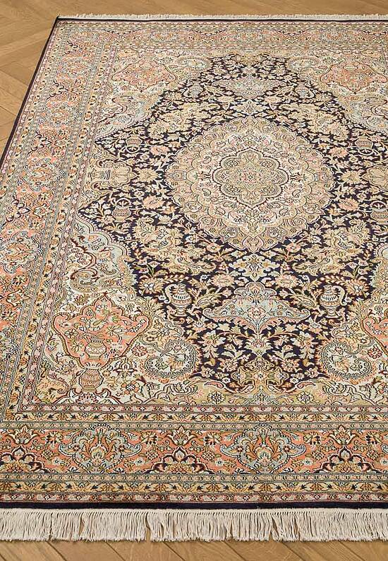 Шелковый ковер ручной работы IIST-GI9KK292Z Kashan Blue