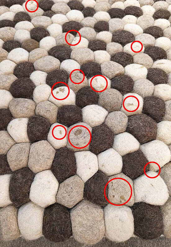 Ковер ручной работы с рельефом Pebble Rug/Backing-Natural discount1