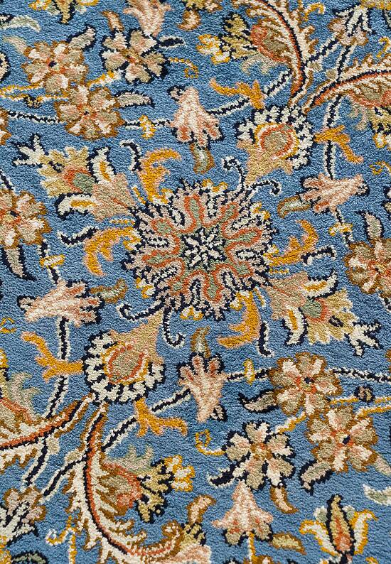 Шелковый ковер ручной работы 474885 Blue