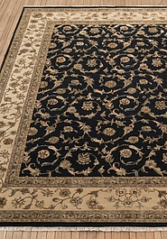ковер в перспективе против ворса Kashan gold 10/10 RS-318 Black-Beige