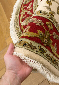 фактура ковра Kashan gold 10/10 CH-102-1-Ivory/Red круг