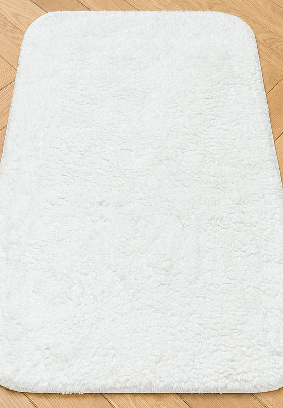 Белый коврик для ванной Organic Soft Light 1601 White