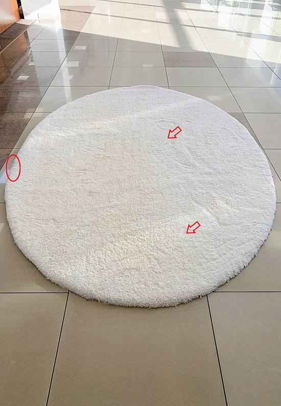 Мягкий ковер с длинным ворсом 673 White discount12