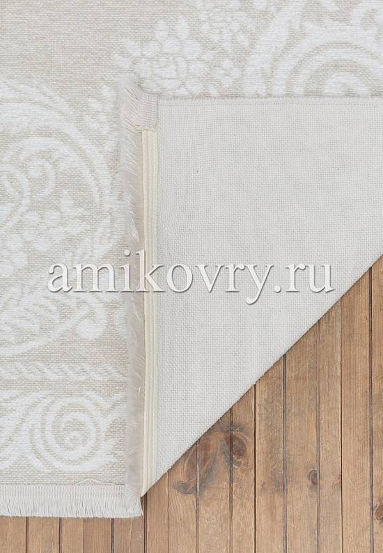 Турецкий безворсовый ковер из акрила 4101 White