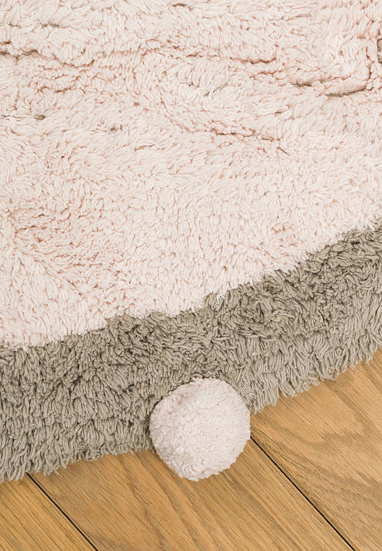 Детский стираемый ковер Pom-poms Soft Pink-Grey