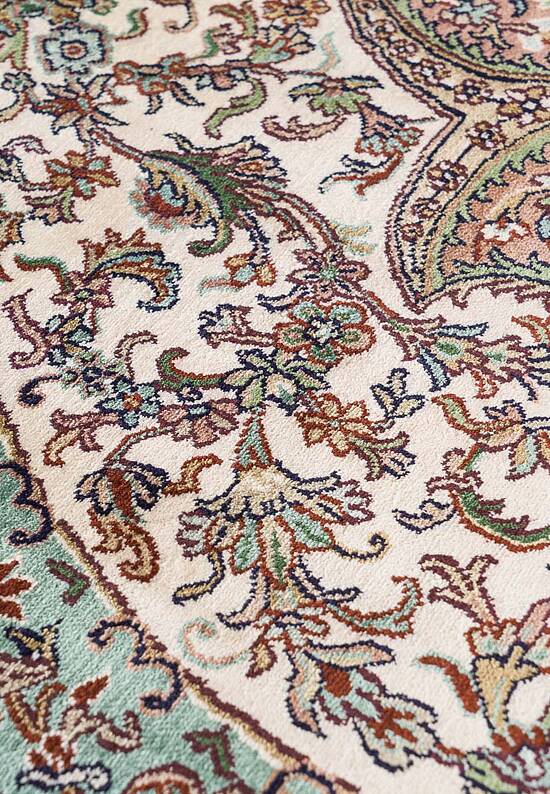 Шелковый ковер ручной работы IIST-GI9CKE92J Kashan Blue