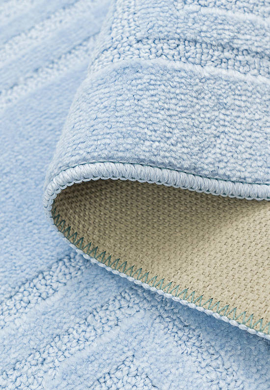 Голубой комплект ковриков для ванной и туалета Ethnic 2522 Baby Blue PS