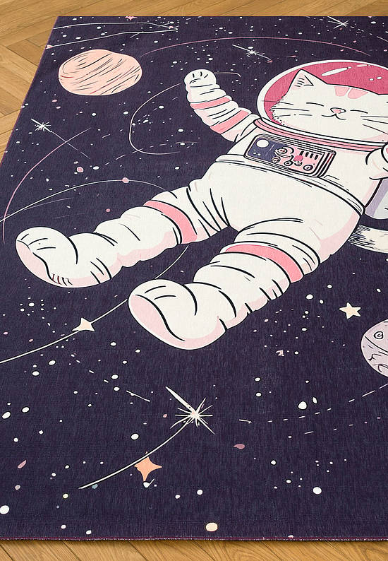 Безворсовый ковер для подростка Space Cat