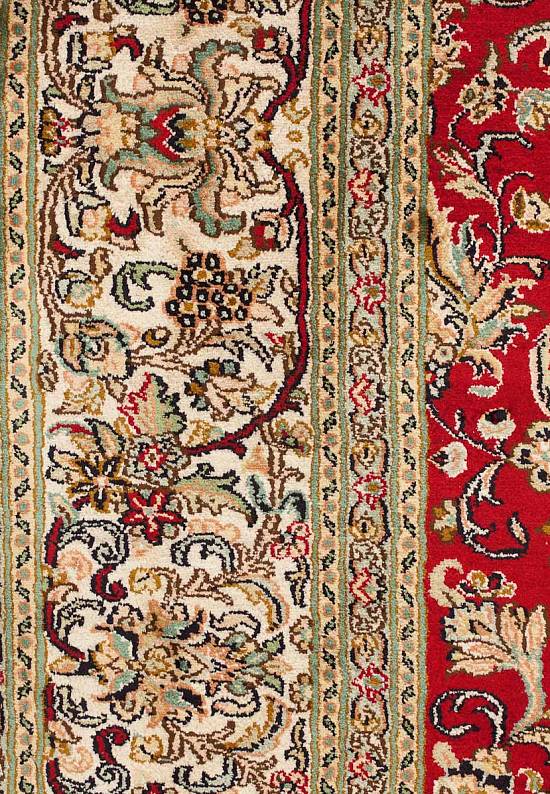 Шелковый ковер ручной работы из Индии 244003-Afshar red/beige