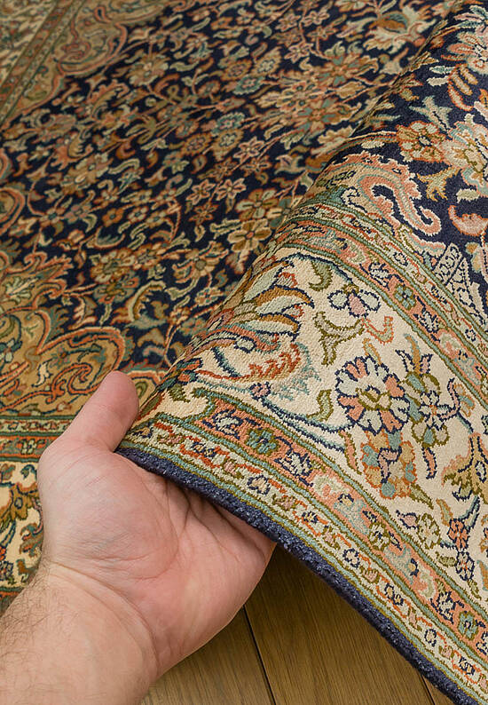 Шелковый ковер ручной работы IIST-GI97K29KJ Kashan Blue