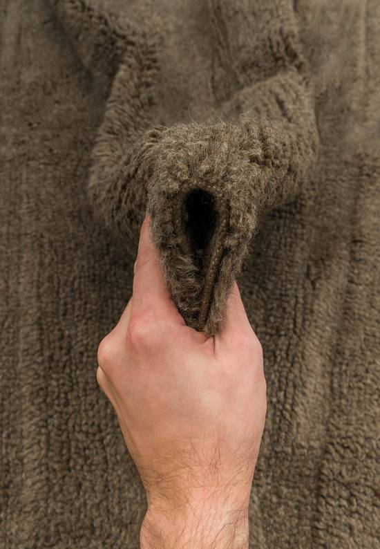 Шерстяной стираемый ковер Steppe Sheep Brown