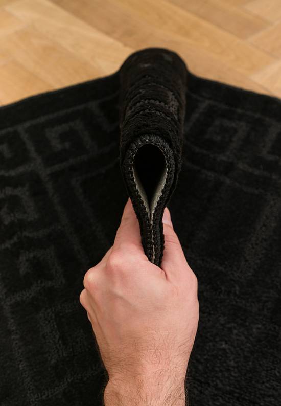 Черный комплект ковриков для ванной Ethnic 2513 Black BQ