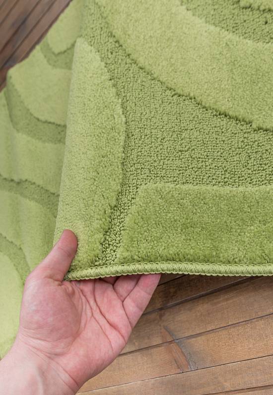 Зеленый комплект ковриков для ванной комнаты и туалета Symphony 2510 Green PS