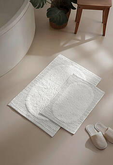 комплект ковриков для ванной в интерьере Irya Bath Plush-White