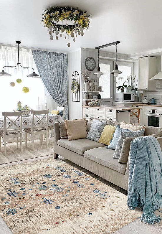 Шерстяной ковер из Монголии ES4762-E8