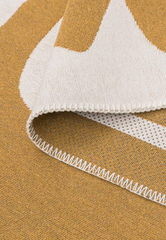 Безворсовый ковер из хлопка ARN 07 White Yellow