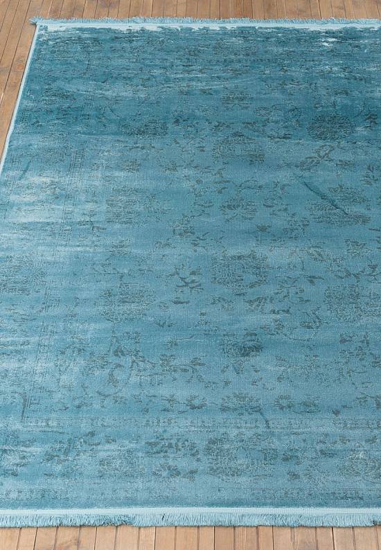 Неоклассический вискозный ковер из Турции MG165-Turquoise