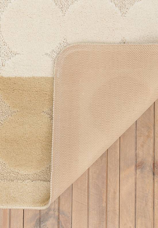 Бежевый комплект ковриков для ванной комнаты и туалета Edremit 2540 Beige BQF