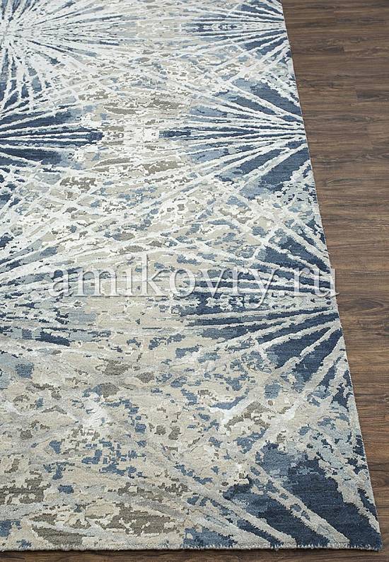 Дизайнерский ковер ручной работы 8/8-RWB ESK-400-Classic Gray/Denim Blue