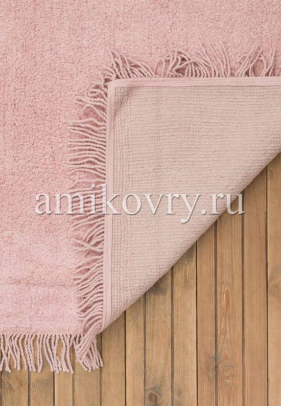 Розовый коврик для ванной из хлопка Loris-Pink