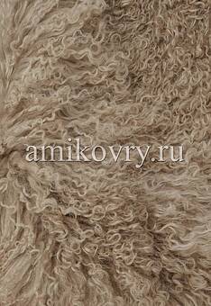 фрагмент Тибетской овчины олива с подкладкой