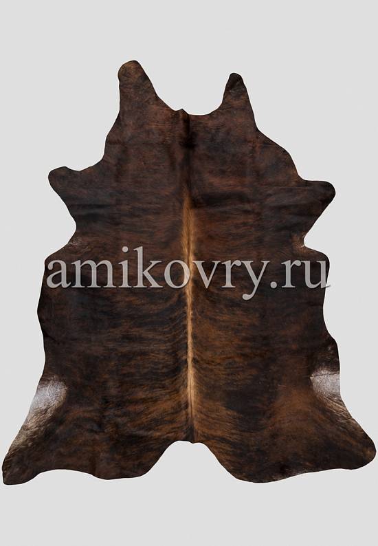 Натуральная шкура коровы Полосы коричнево-чёрные 106