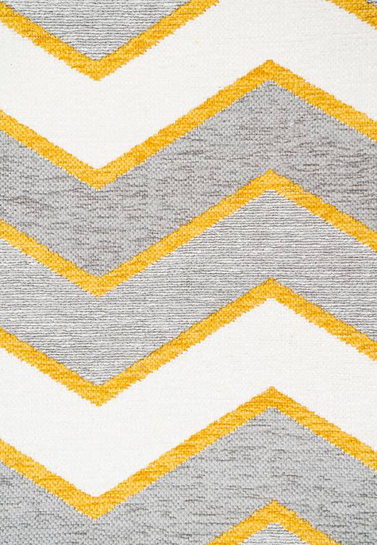 Двусторонний безворсовый ковер из шенилла NK 05 Grey Yellow