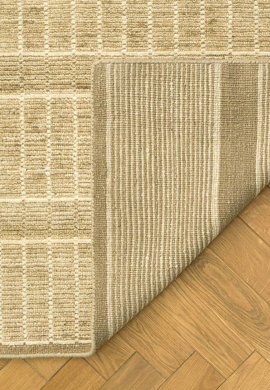 Однотонный ковер ручной работы HWL-186-Clay/Natural White